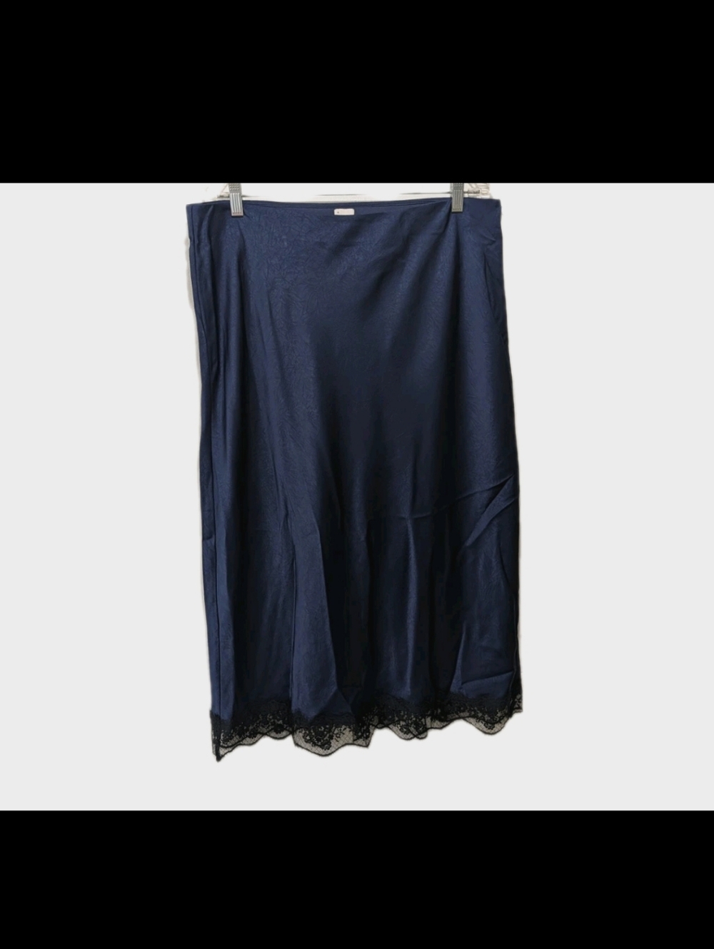 NWOT A New Day Satin Lace Hem Midi Slip Skirt XL Whimsical Fairy Romantic 100L - Picture 8 of 8